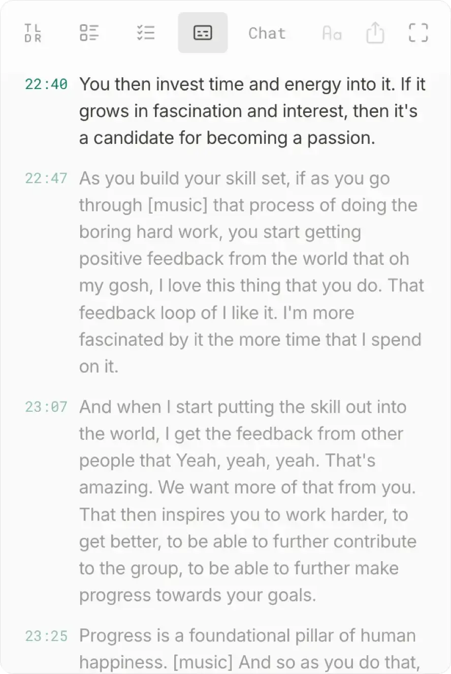 Instant transcription